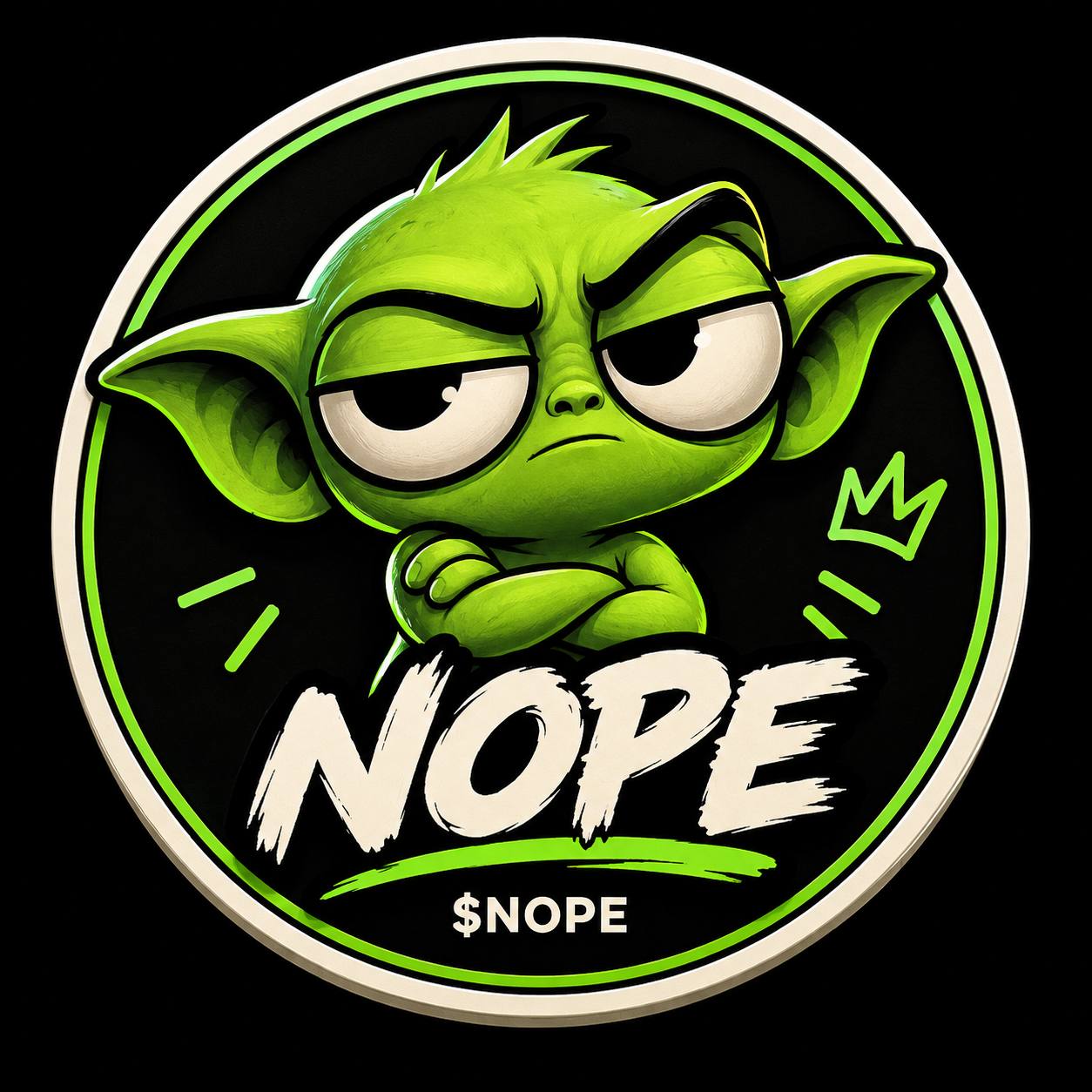 NOPE mascot close-up